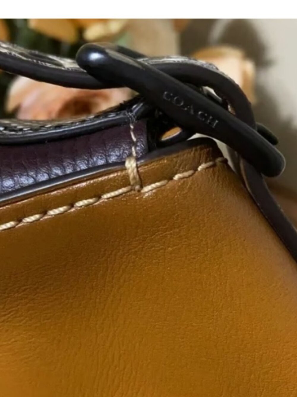 Coach 1941 Glove-Tanned Leather Saddle Bag 28 Exotic Colorblock - Picture 8 of 12